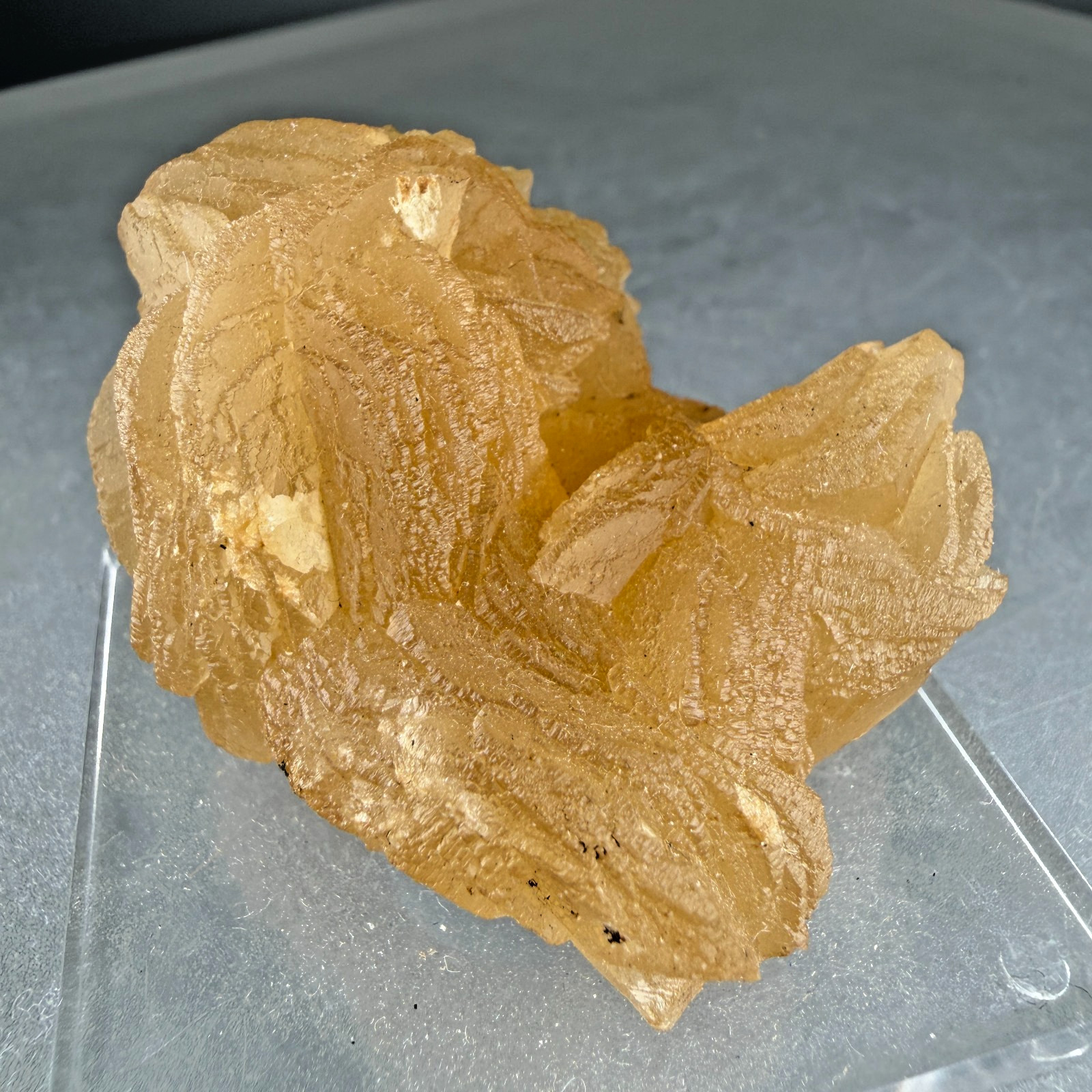 Nice Orange Calcite Crystals: Minerva No. 1 Mine, Hardin County, Illinois