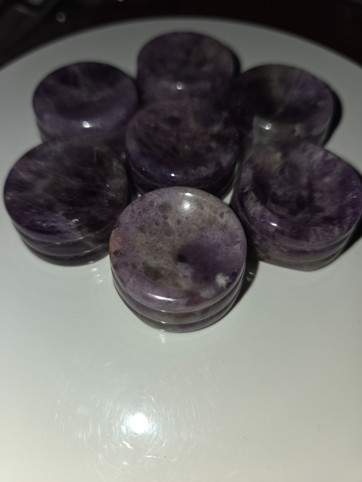 Natural Purple Amethyst Gemstone 27mm wide Sphere Stand