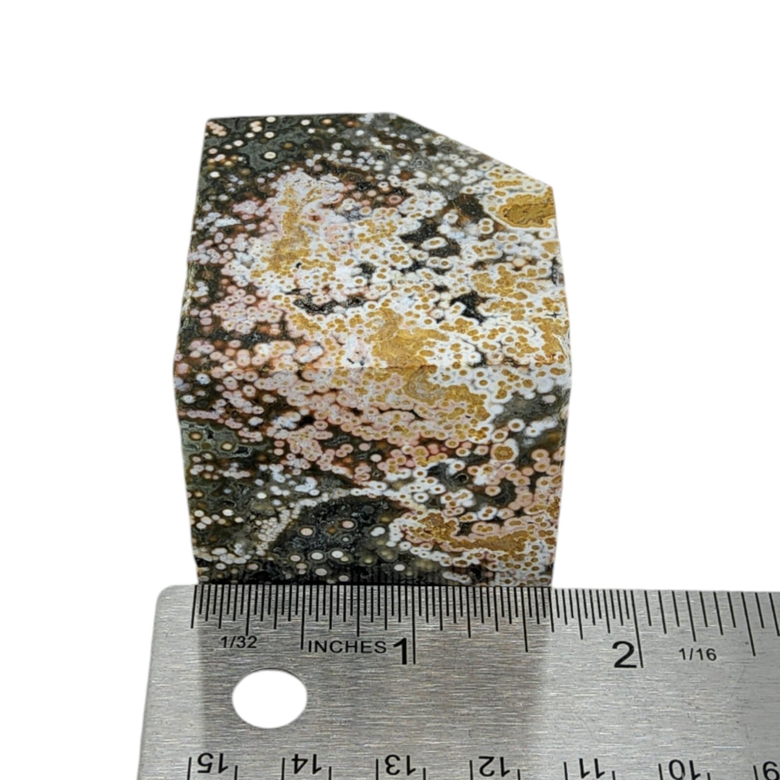 Ocean Jasper, 1 5/8 inch, cube, high quality, orbicular, specimen, #R-6272
