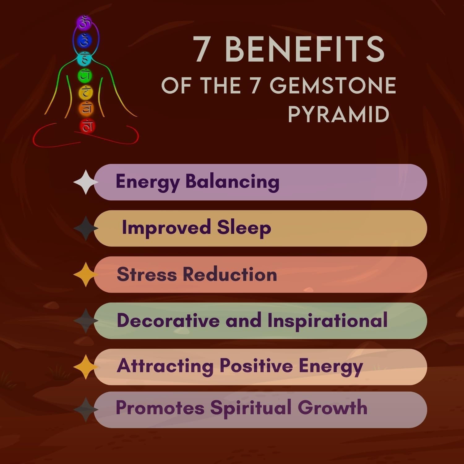 Crystal Tree 7 Chakra Tree of Life with Seven Gemstones Spiritual Gift for Women
