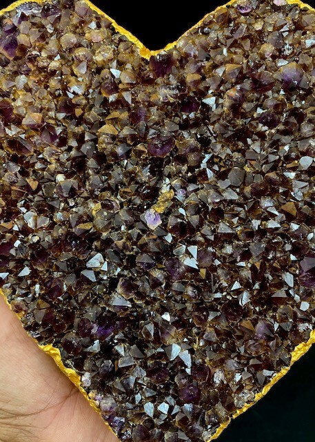 Amethyst deep purple cluster with heart shape # 227