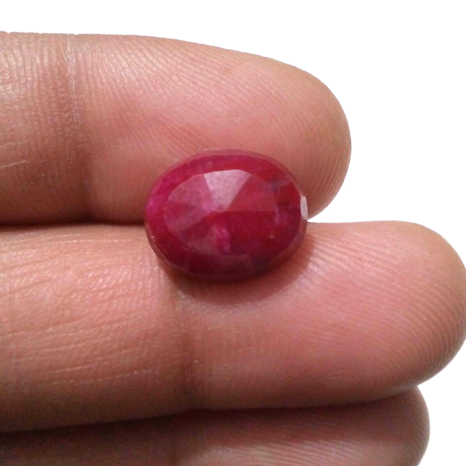 Magnificent Faceted Red Ruby Oval Shape 11 Crt Loose Gemstone Jewelry For Making