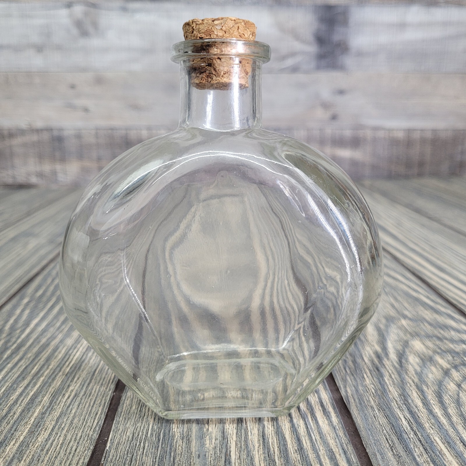 1.25 Lbs Mixed Crystals in Vintage Apothecary Glass Jar Bottle Small Tumbles