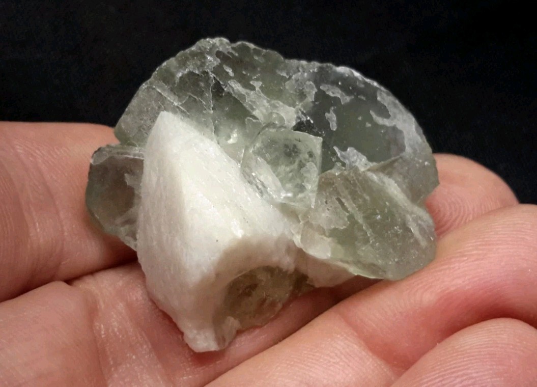 36mm FLUORITE with QUARTZ from the Hunan Province, China FLUORESCENT