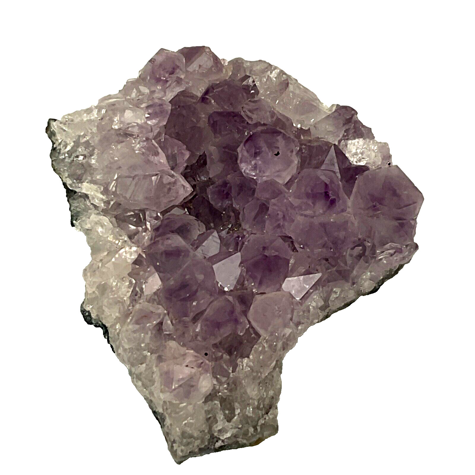 Natural Quartz Amethyst Cluster Crystal Geode Healing Specimen 2″ x 1 7/8″ x 3/4