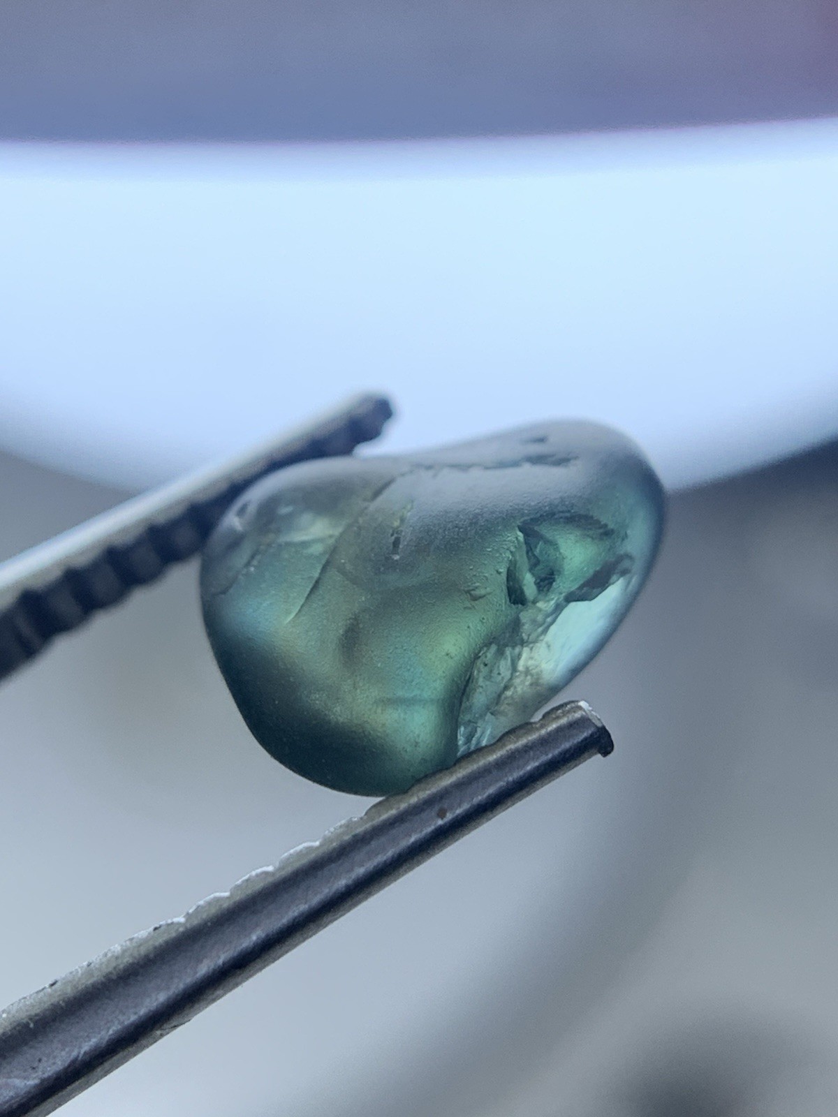 1.58 Crts Gorgeous Piece Facet Grade Blue & Green (Teal) sapphire Rough
