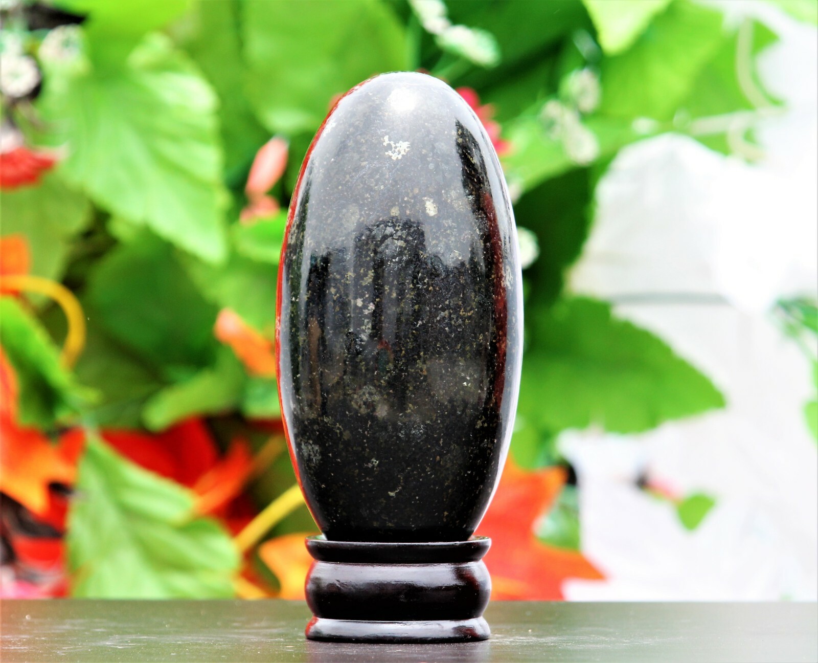 Natural Black Nuummite Stone Sorcerer’s Stone Healing Power Metaphysical Lingam