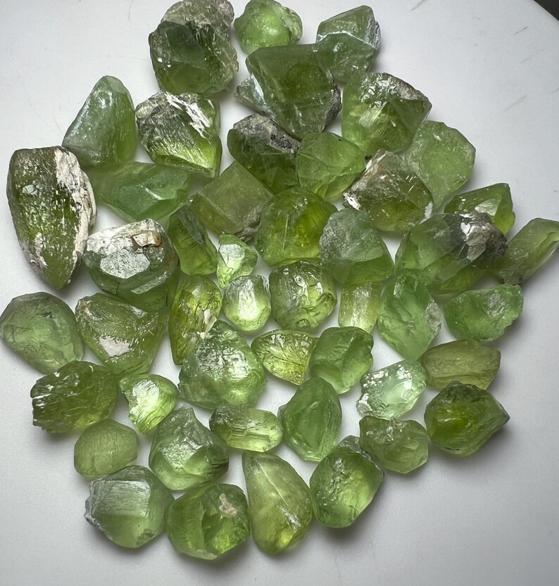 270 Carat Faceted cut Grade Green Peridot Crystals From PAKISTAN