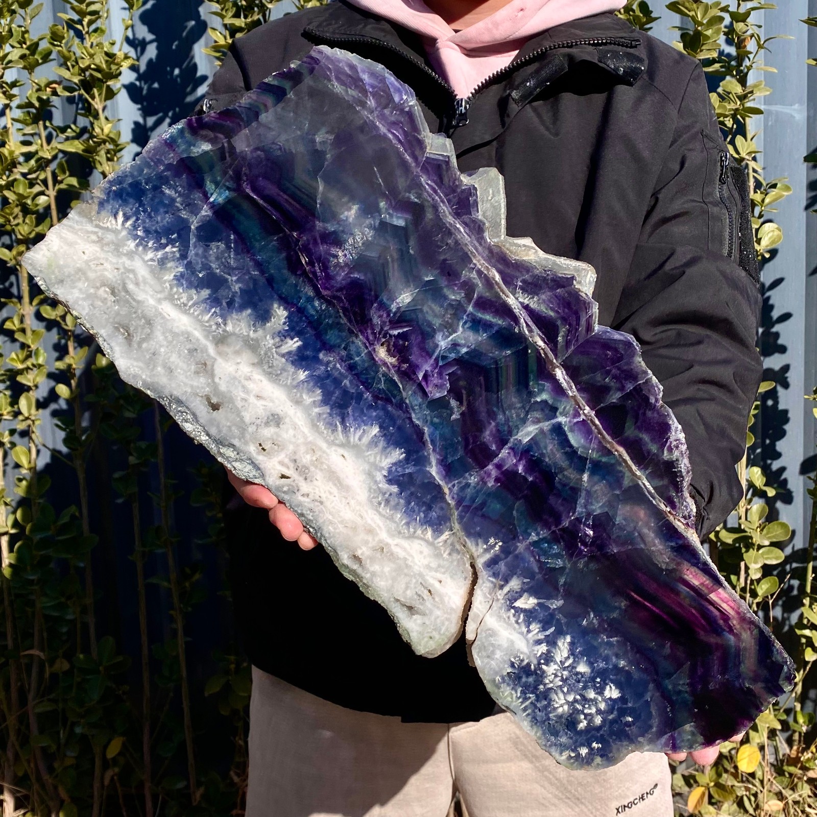 11.46LB Natural beautiful Rainbow Fluorite Crystal flake original stone specimen