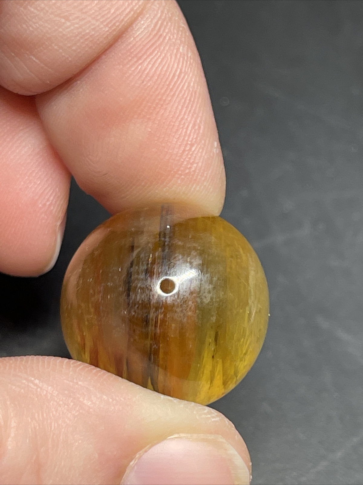 Yellow Mica Mini Sphere Ball Orb Marble Crystal 20.2mm