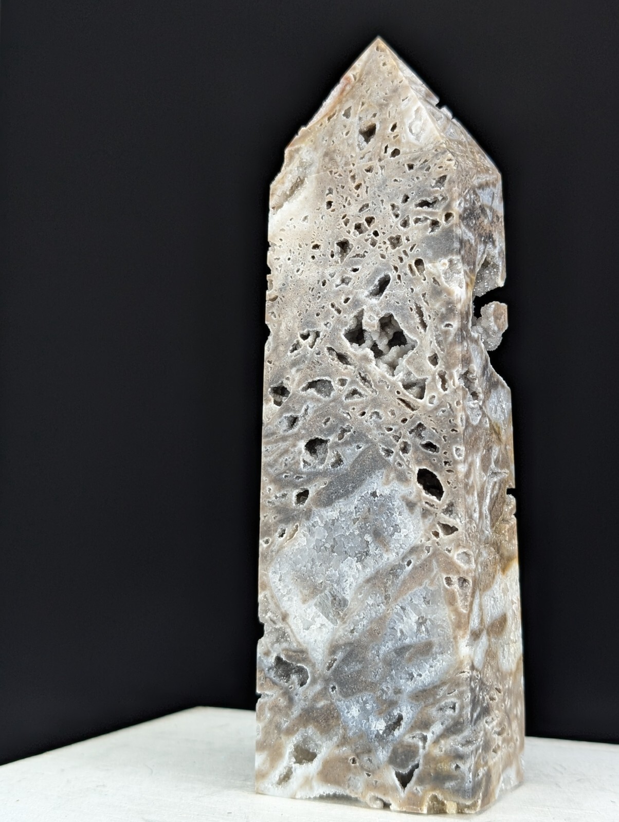 Sphalerite Tower Druzy Crystal Large Gemstone Point Mineral Wand