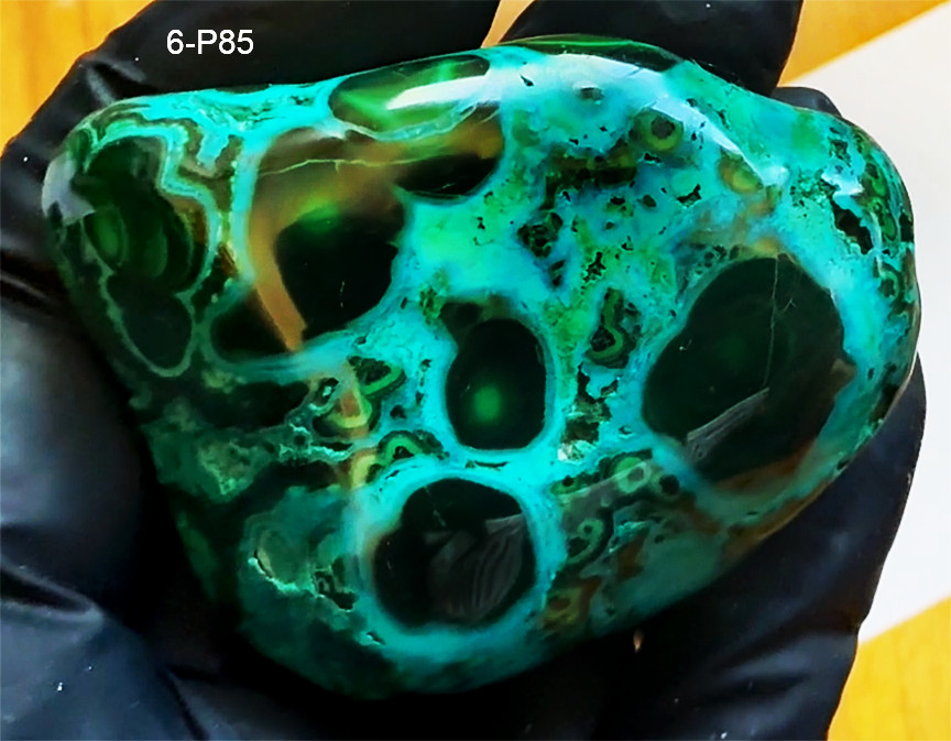 Malachite Bulls Eye – 120g – Congo A+ Specimen – See Video! – US seller!