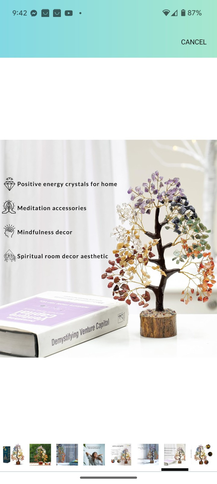PYOR 7 Chakra Tree of Life Crystals Gifts for Women Crystal Tree Money Tree C…