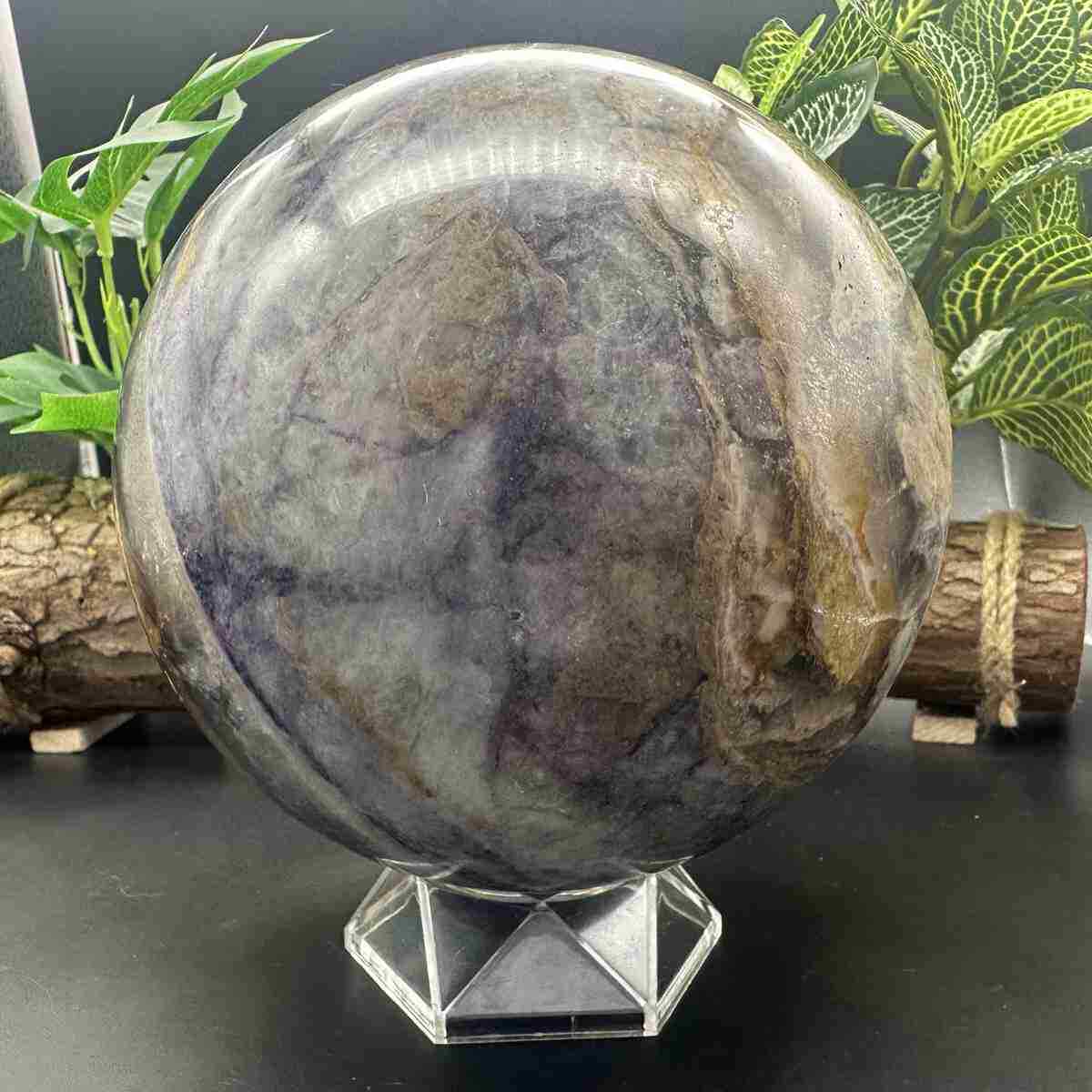 4460g Natural Fluorite Quartz Sphere Crystal Energy Ball Reiki Healing Gem