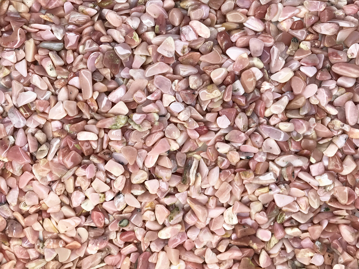 OPAL PINK polished stones size X-Small (5/16 to 5/8″) 1 lb. pack