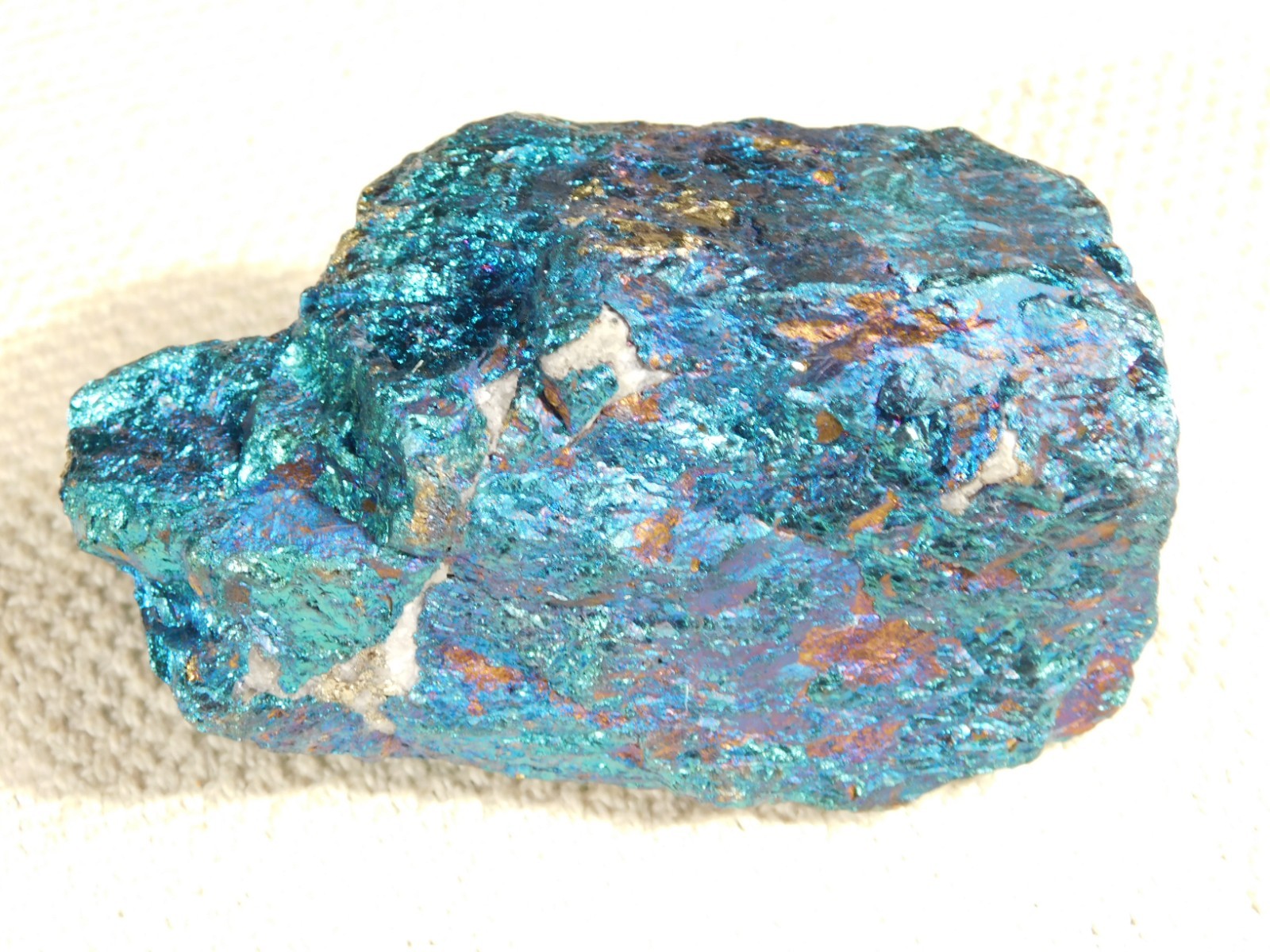 BIG! Bright IRIDESCENT Peacock Copper Chalcopyrite or Peacock Ore Mexico 578gr