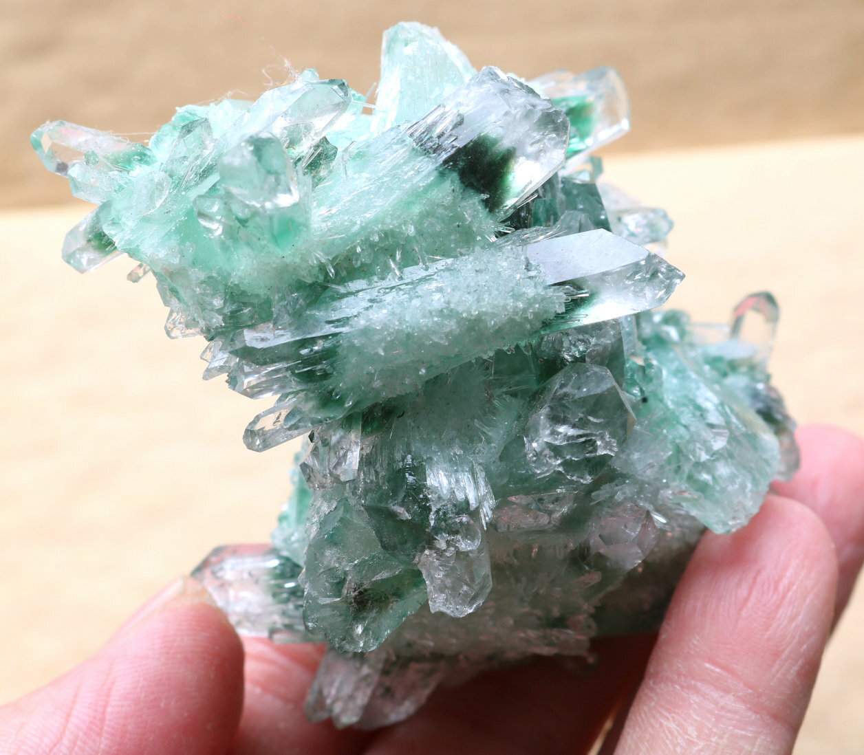 183g New discovery green ghost crystal clusters of mineral samples