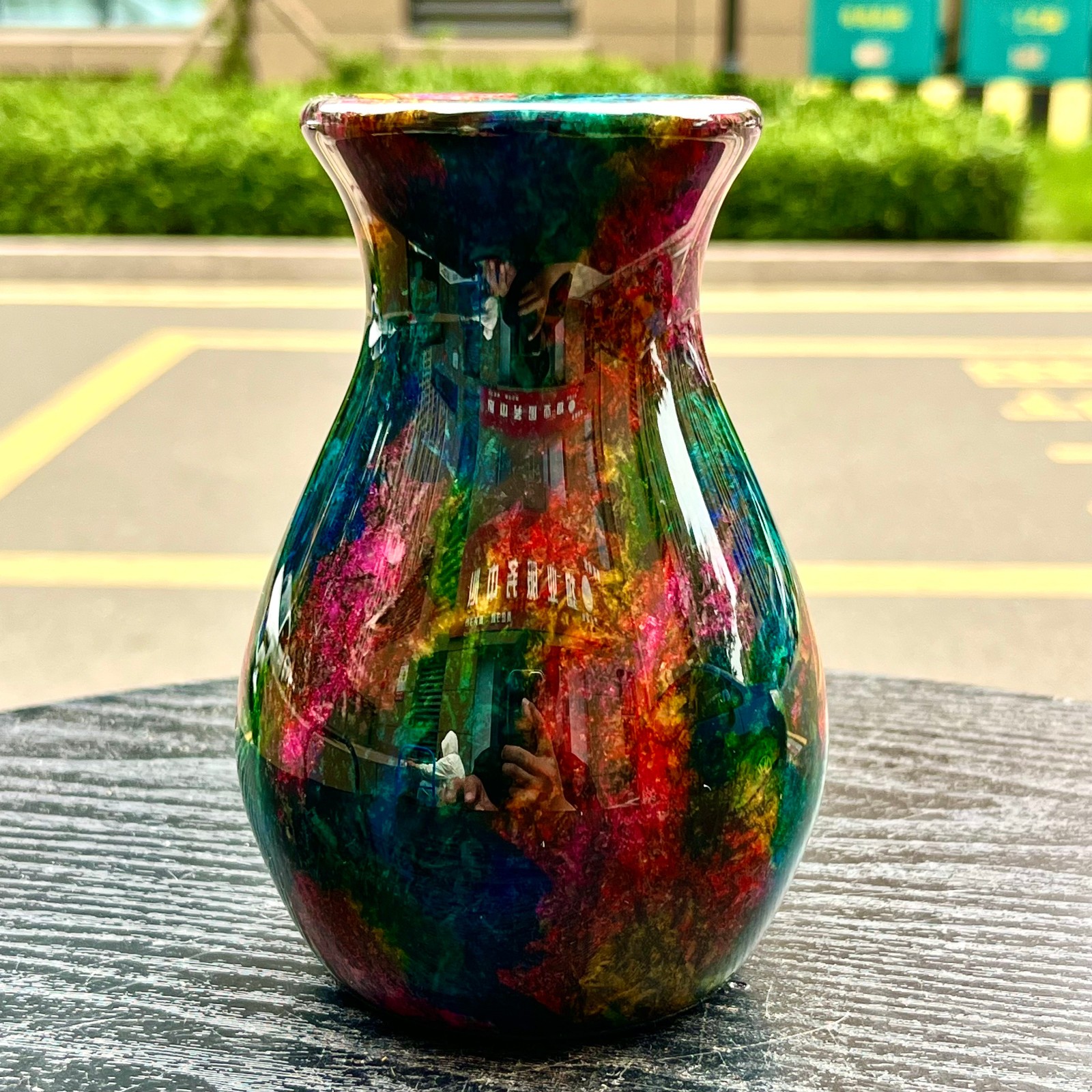 1.06LB Natural “Seven Colors Jade” vase specimen -Taiwan China