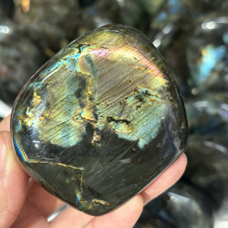 22LB Natural Labradorite Free shape Quartz Crystal Mineral Specimen Wholesale