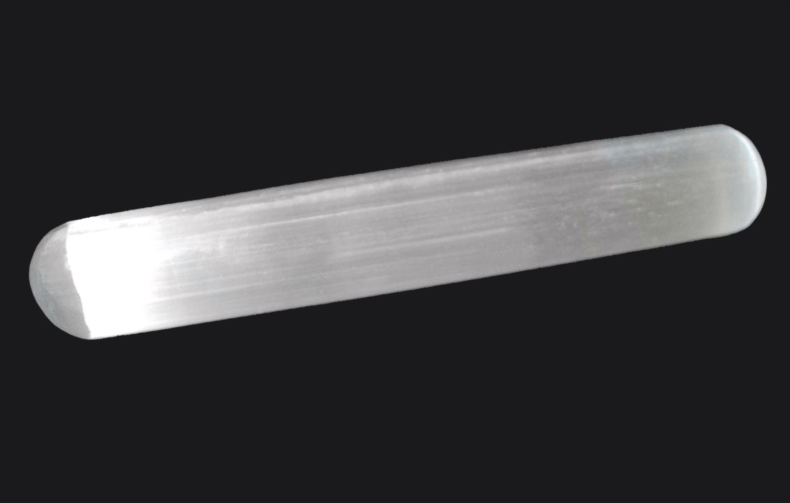 Selenite Crystal Massage Wand 6.5″ Smooth Polished Round Heal Reiki CHARGE Prote