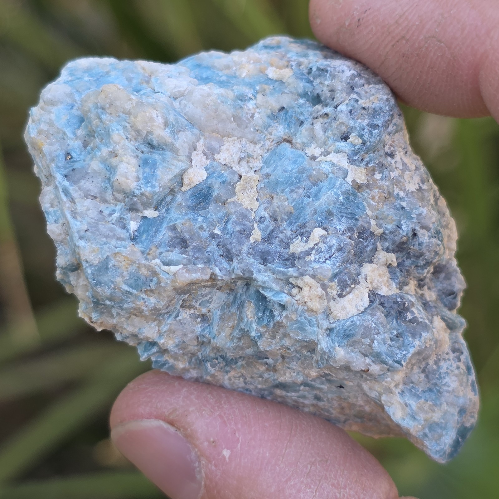 Kyanite Ore Specimen, Bluebird Mine, CA, Raw Stone, Natural Blue Rock Sample