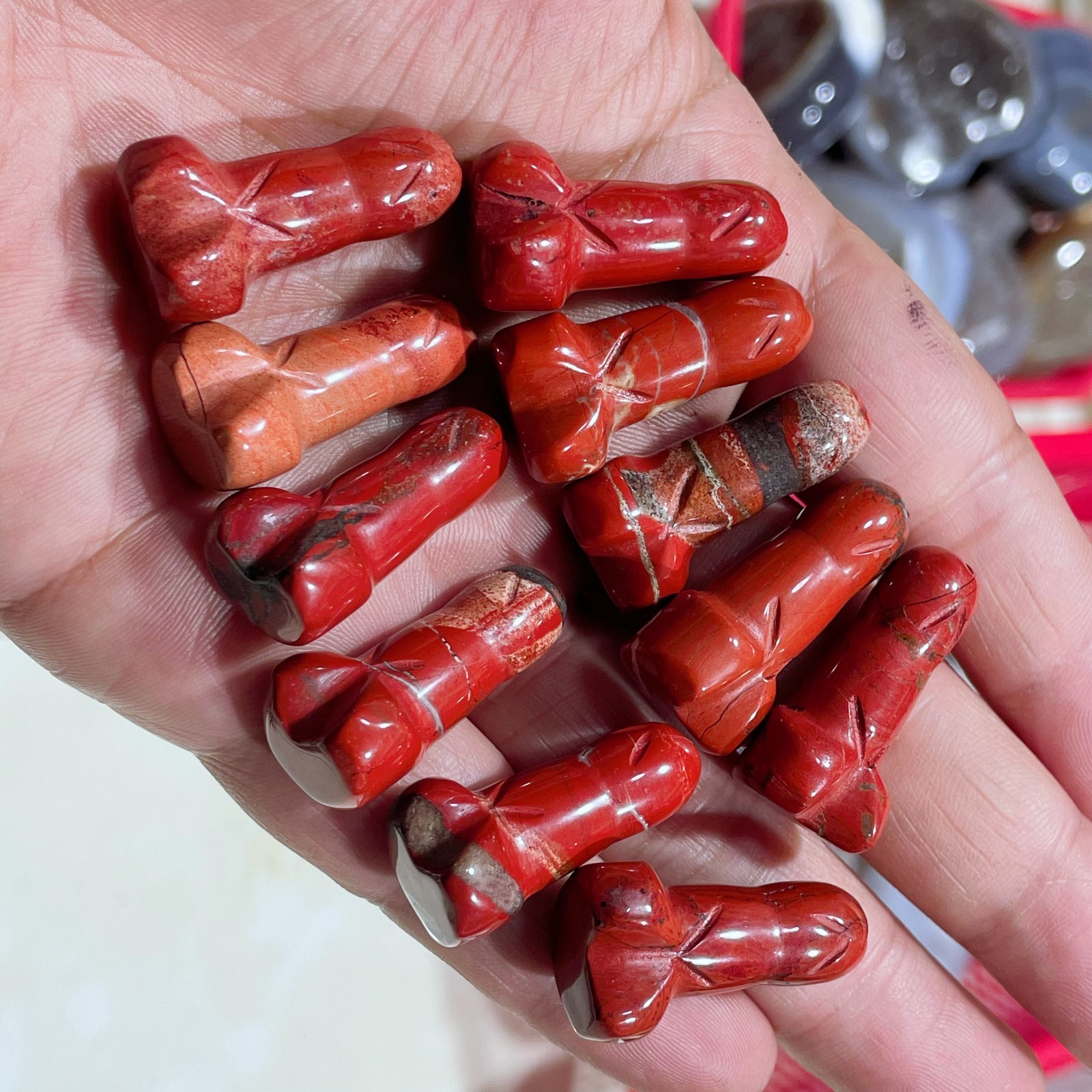 10pcs Natural male penis quartz Crystal Massager Sculpting wand gem healing