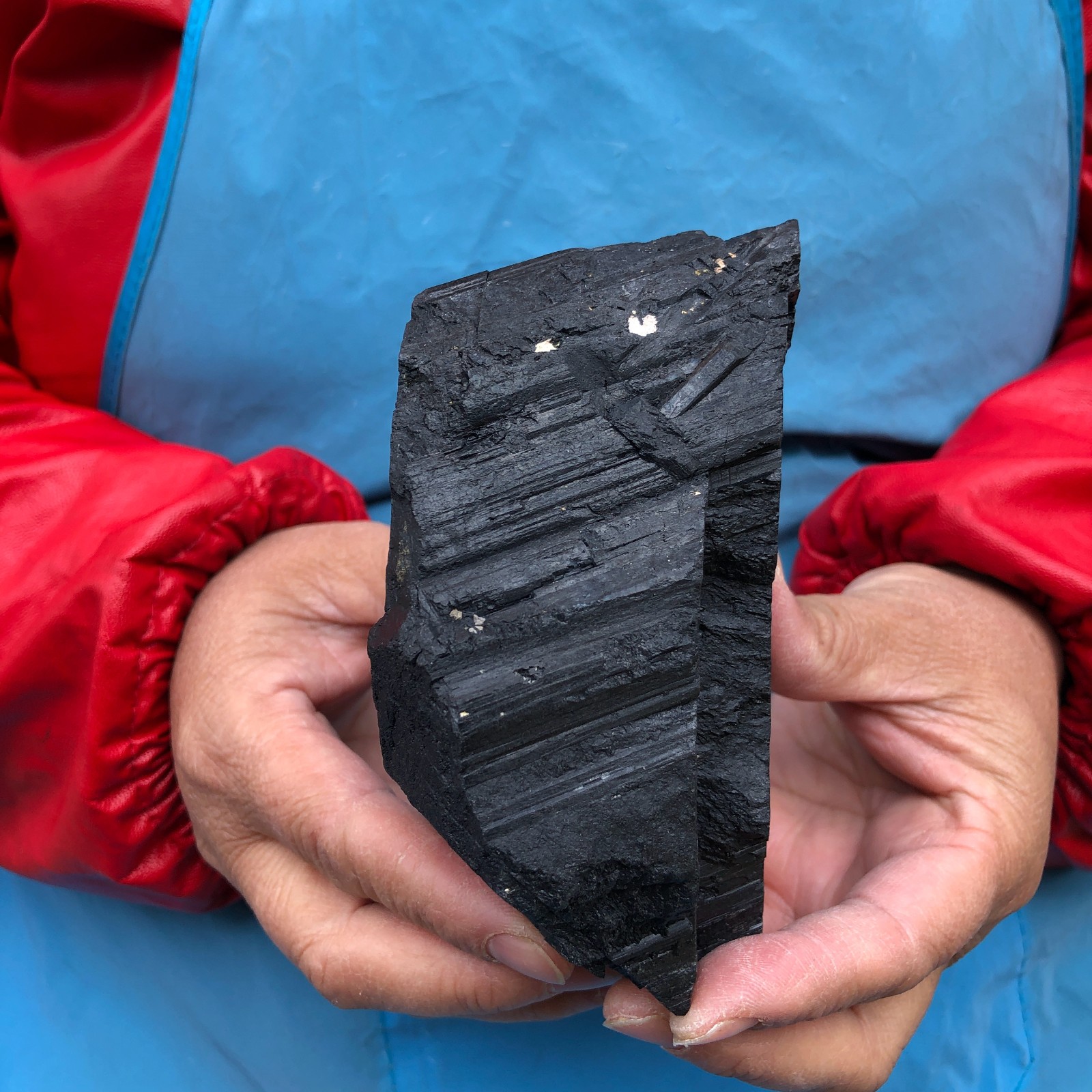 2 pieces 5.25LB Natural Black Tourmaline Crystal Stone Mineral Specimen 3390