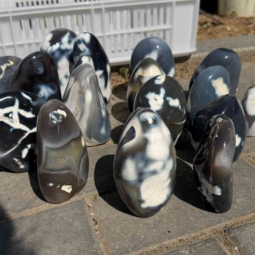 22LB Rare Natural Orca Agate Quartz Crystal Mineral Specimen Reiki Healing