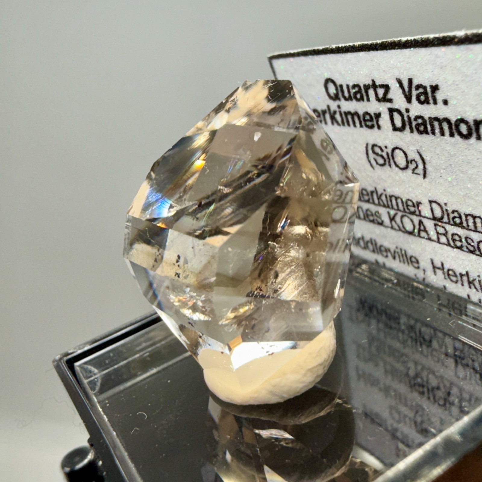 7.46 g A+ Grade Light Smoky Herkimer Diamond Gem, Nearly Flawless!