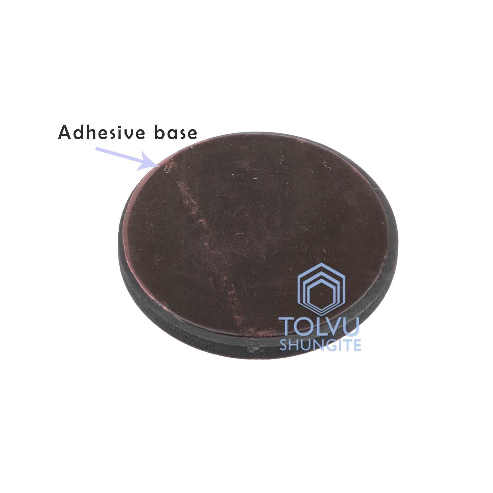 EMF protection Shungite sticker round plate, genuine shungite stone, Tolvu