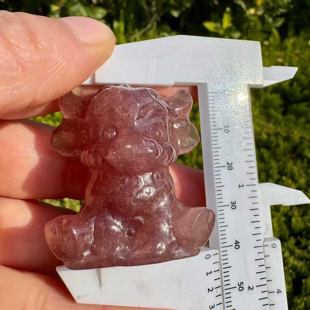 natural Mixed crystal quartz carved skull Reiki energy gift Randomly 1pc