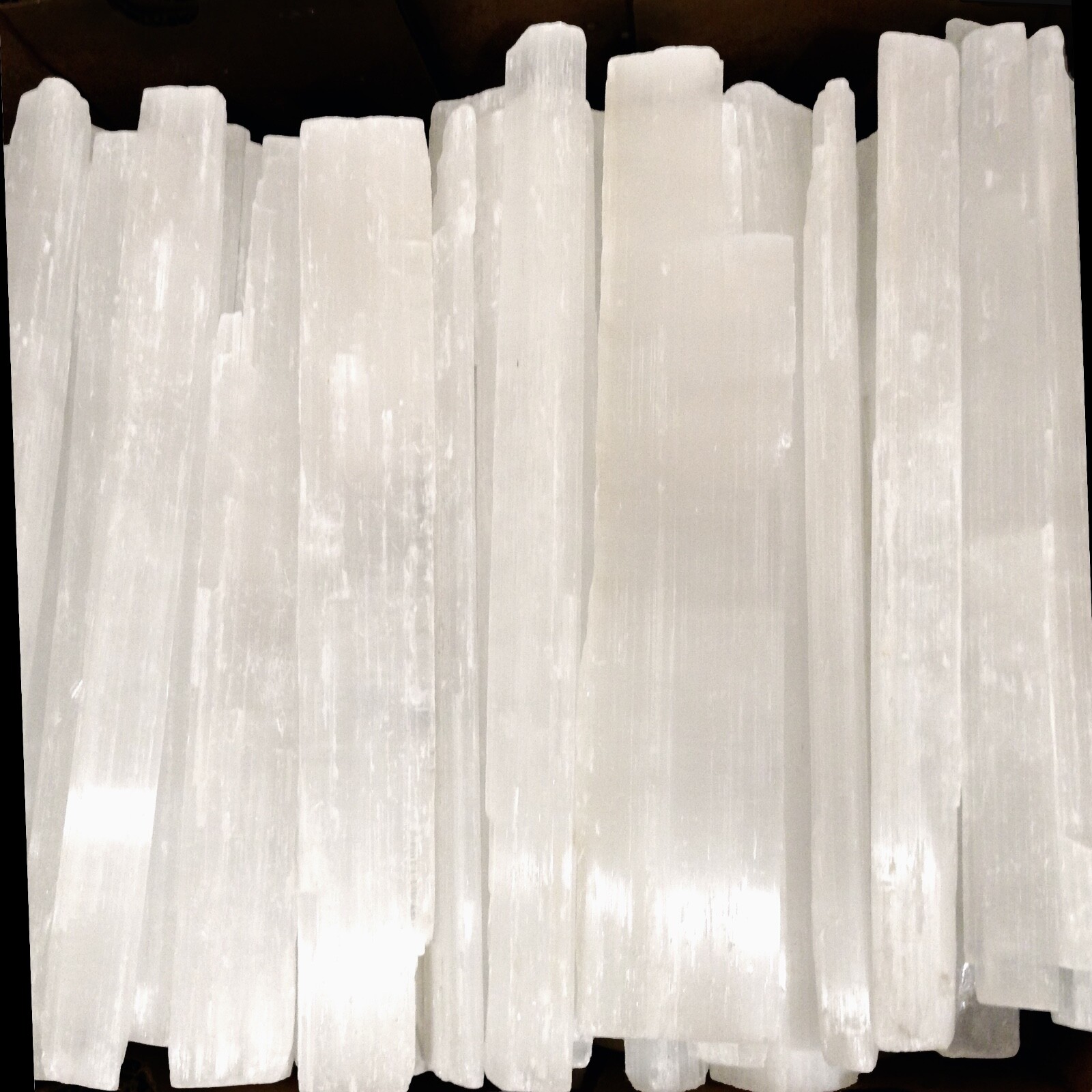 10 lbs XL Selenite Logs ” Natural Crystal Wand Bulk Lot 14″ Bars Stick 10 Pounds