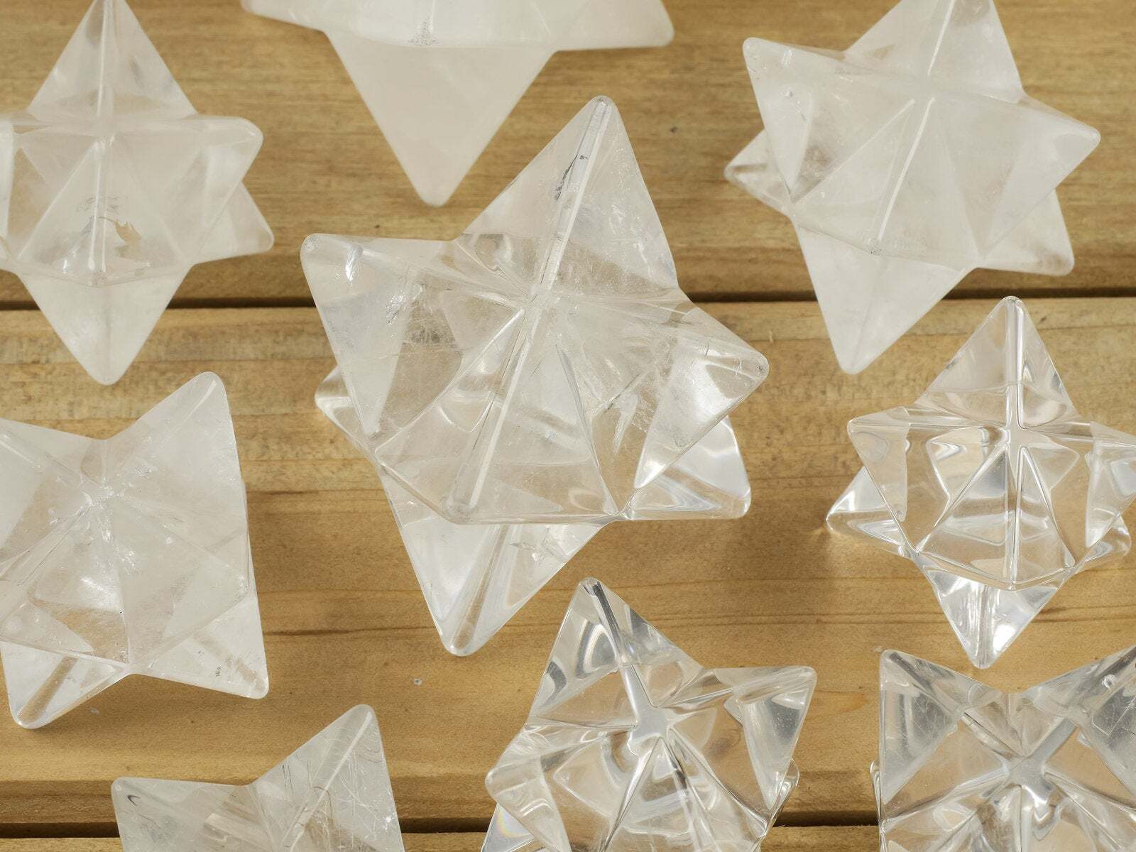 CLEAR QUARTZ Crystal Merkaba – Star, Sacred Geometry, Metaphysical, E0877