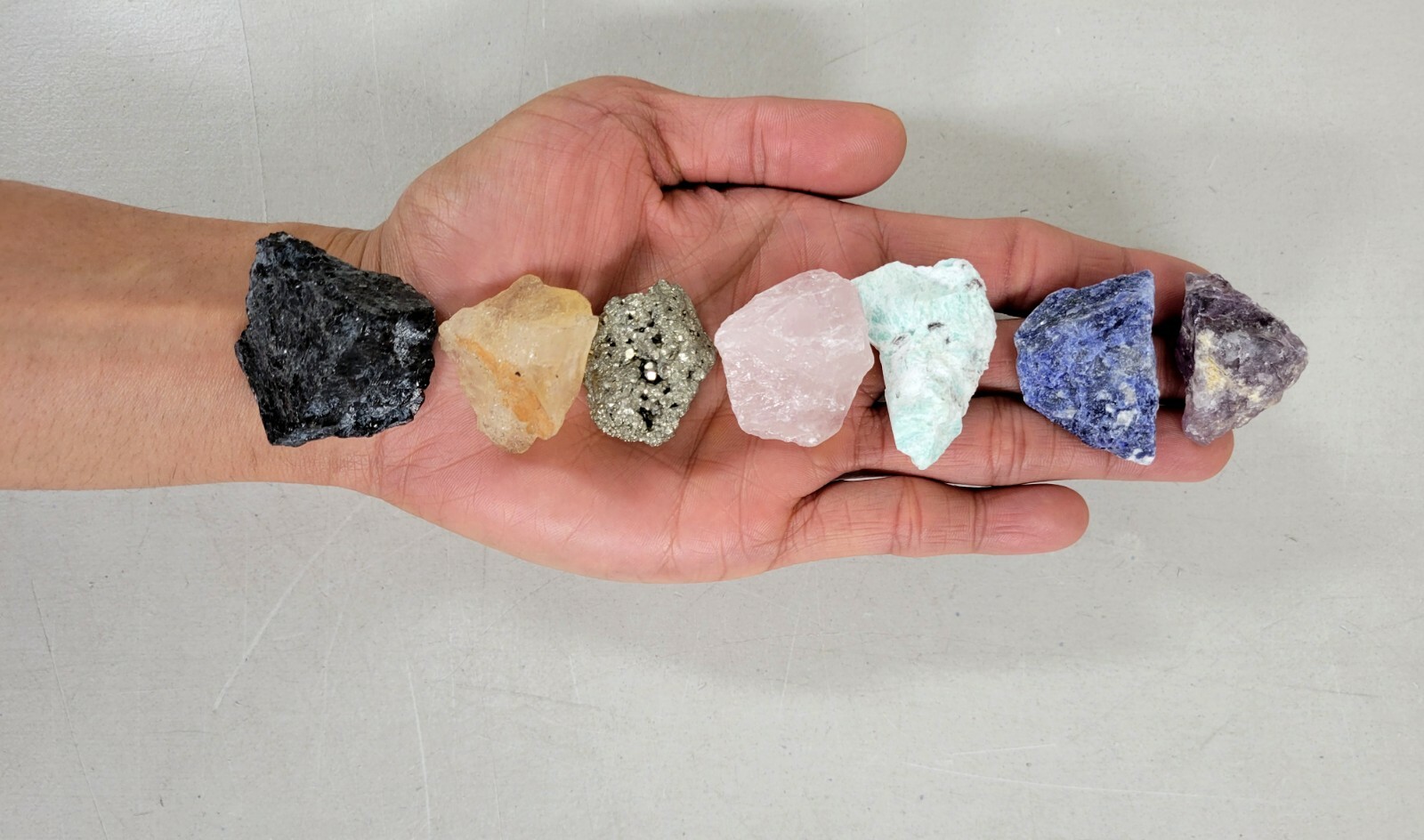 7 CHAKRA Crystals Set – Raw Natural Healing Crystals Collection Rough Gemstones