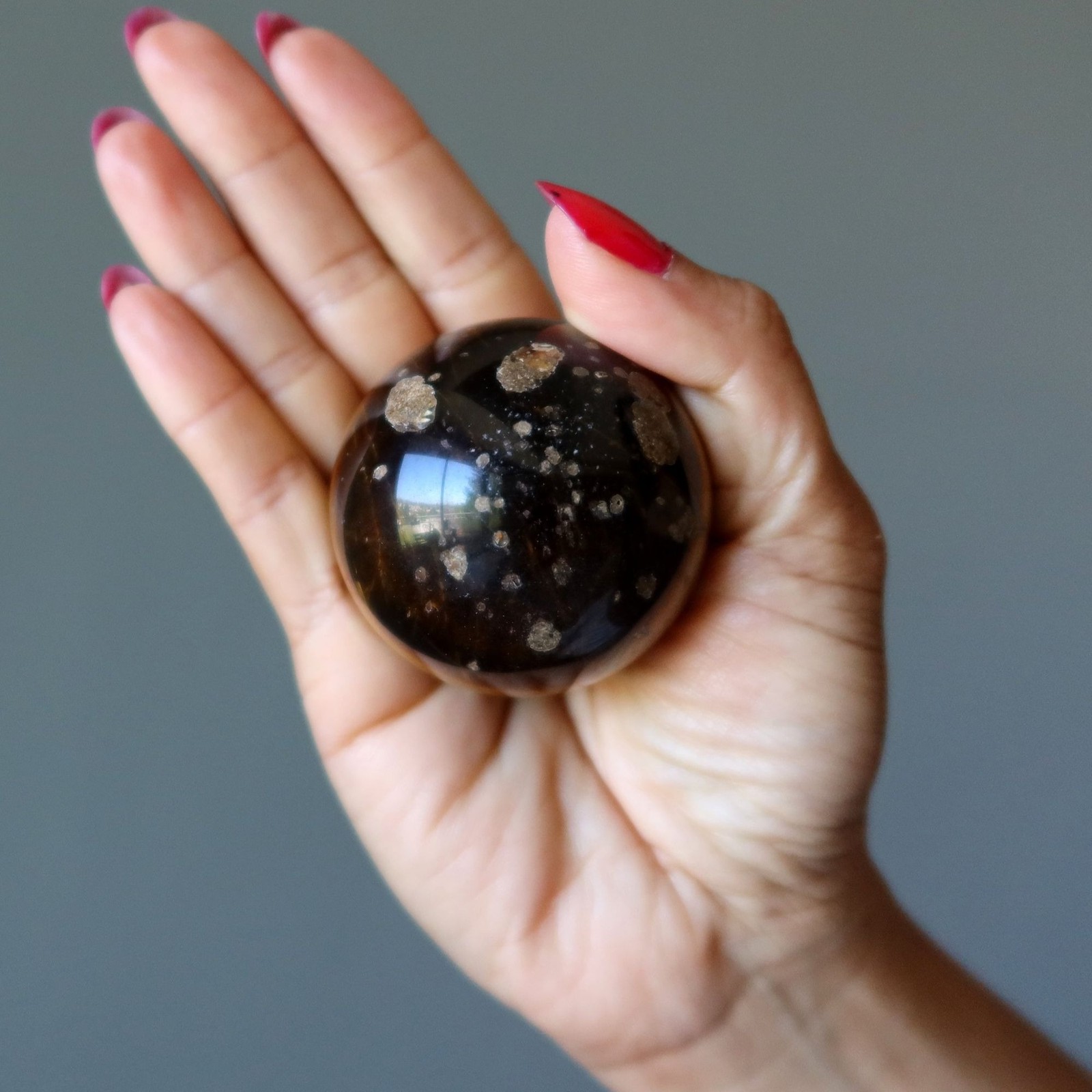 Lot of 5 Tigers Eye Sphere Bundle Golden Brown Natural Crystal Ball Bulk 1.8LBS
