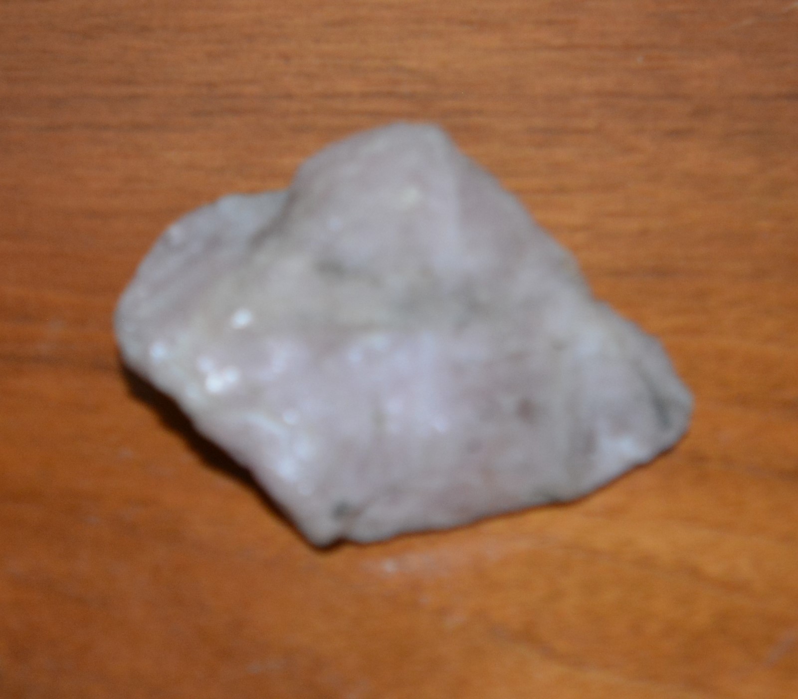 Chunk of Raw Natural Uncleaned Rose Quartz 3 1/2 in x 2 1/2 in x 1 1/4 in