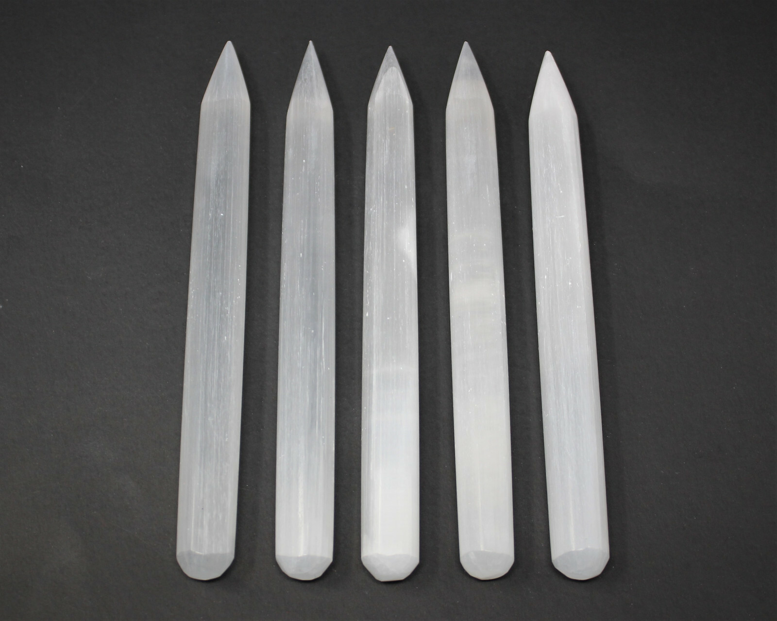 White Selenite Wand 6″ (Selenite Pencil, Crystal Healing, Polished Selenite)