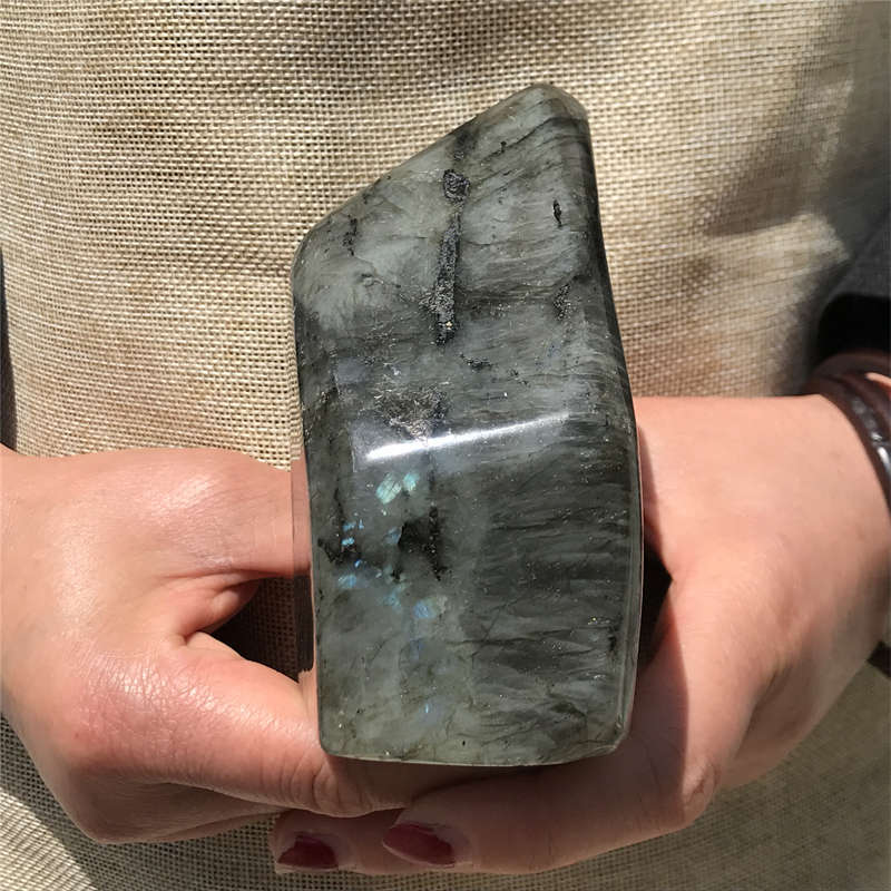 1.15kg Natural Labradorite Quartz Crystal Spectrolite Mineral Reiki healing