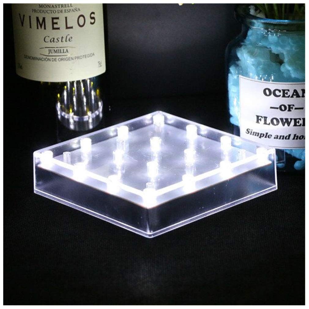 LARDUX Led Light Base – 5 inch Square Lights Display Stand for Effiel Tower Vase