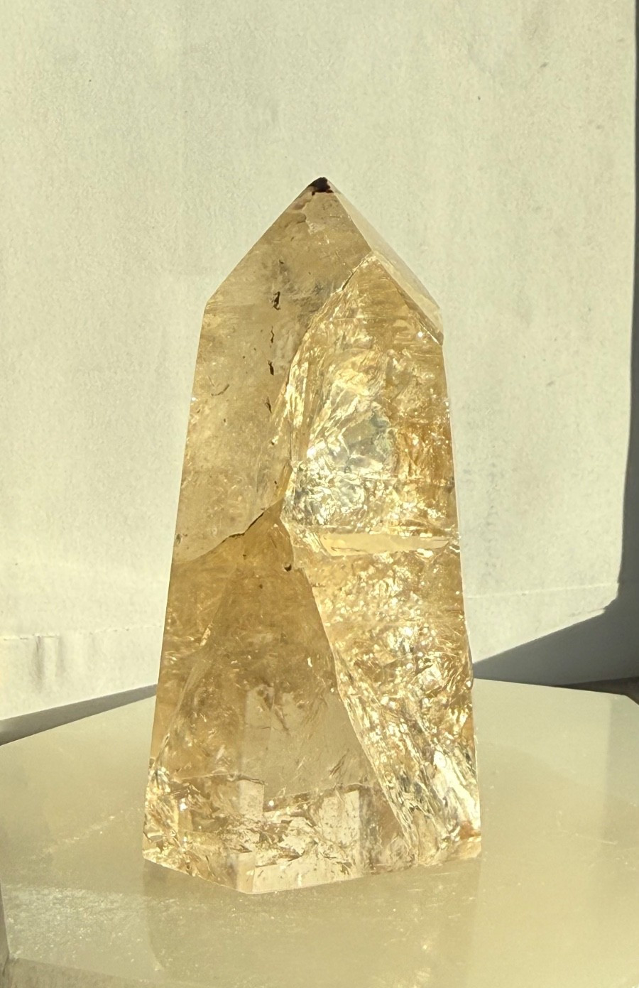 High Quality Natural Brazilian Champagne Citrine Point