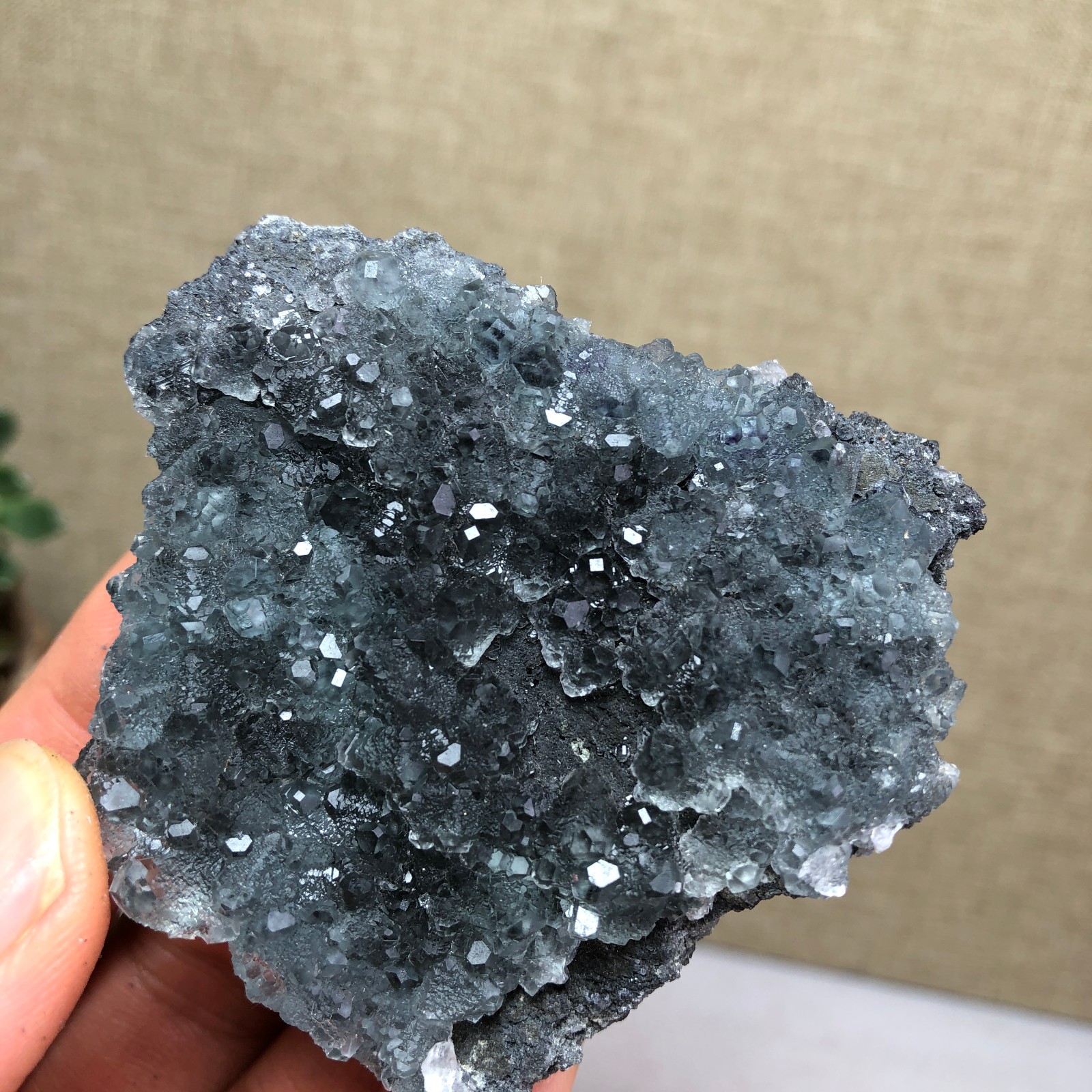 97g NATURAL Green Cubic FLUORITE Crystal Cluster Mineral Specimen A4736
