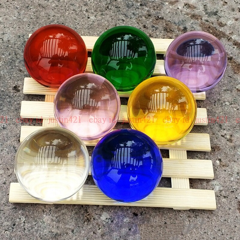 Fashion Crystal Meditation Divination Sphere Crystal Ball with Wood Stand