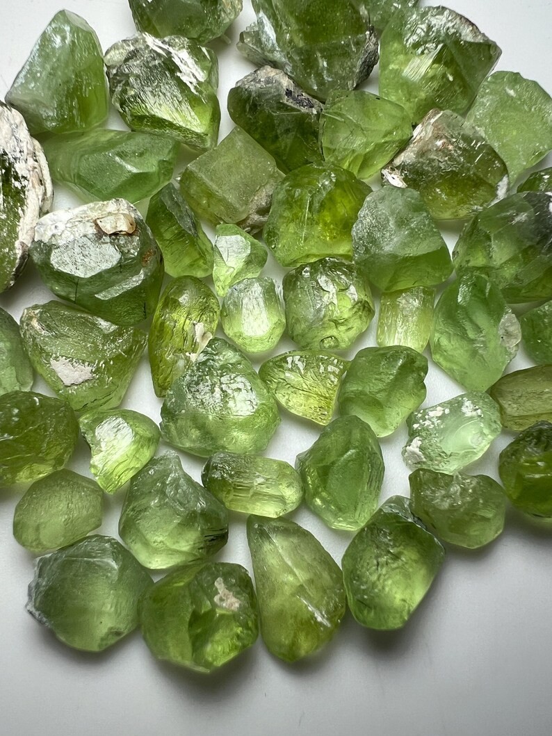 270 Carat Faceted cut Grade Green Peridot Crystals From PAKISTAN