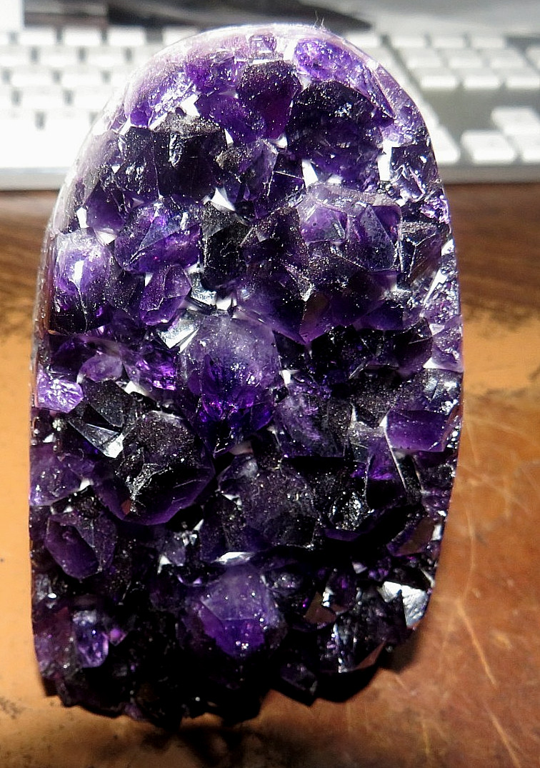 LARGE POLISHED AMETHYST CRYSTAL CLUSTER GEODE FROM URUGUAY CATHEDRAL
