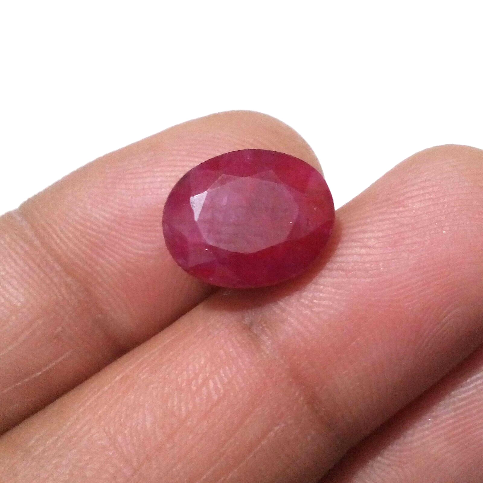 Magnificent Faceted Red Ruby Oval Shape 11 Crt Loose Gemstone Jewelry For Making