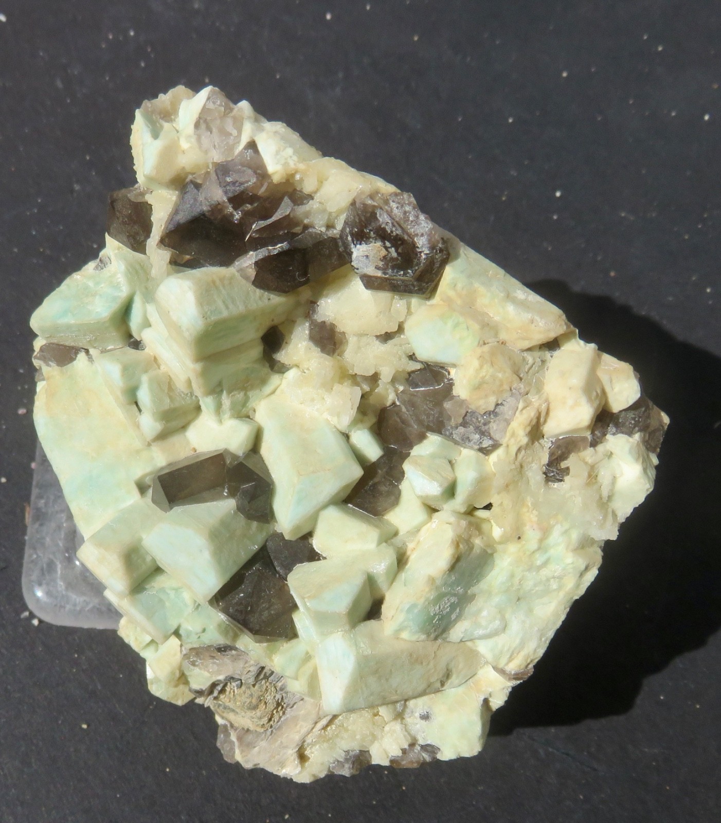 AMAZONITE , ALBITE, SMOKY QUARTZ CRYSTALS – MOAT MOUNTAIN – CONWAY, N.H.