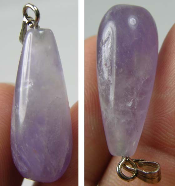 #4 7/8 in Brazil From 100% Natural Amethyst Tear Drop Gemstone Pendant 16.00Ct
