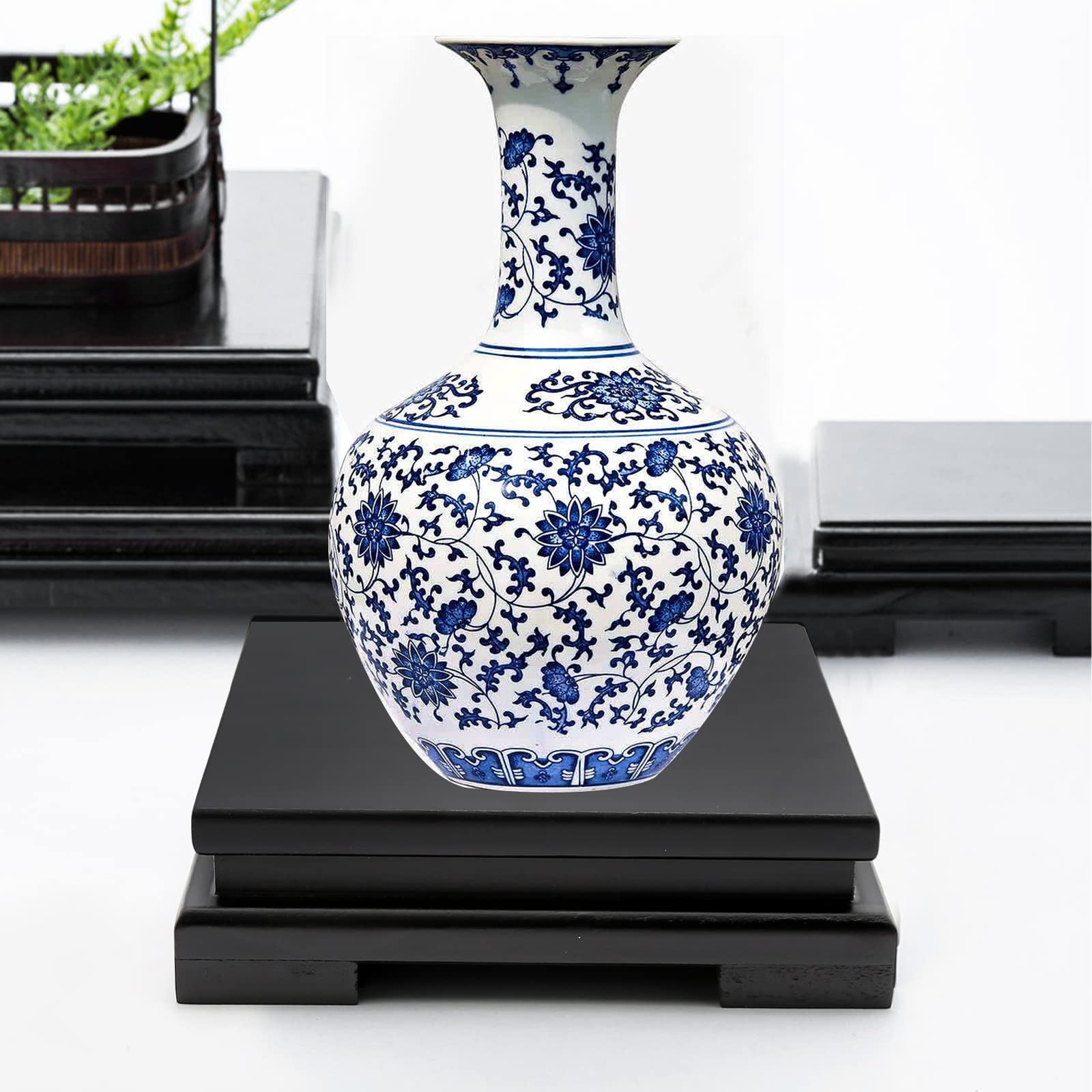 Wooden Display Stand Square Wood Display Base Display Risers Square Vase Rise…