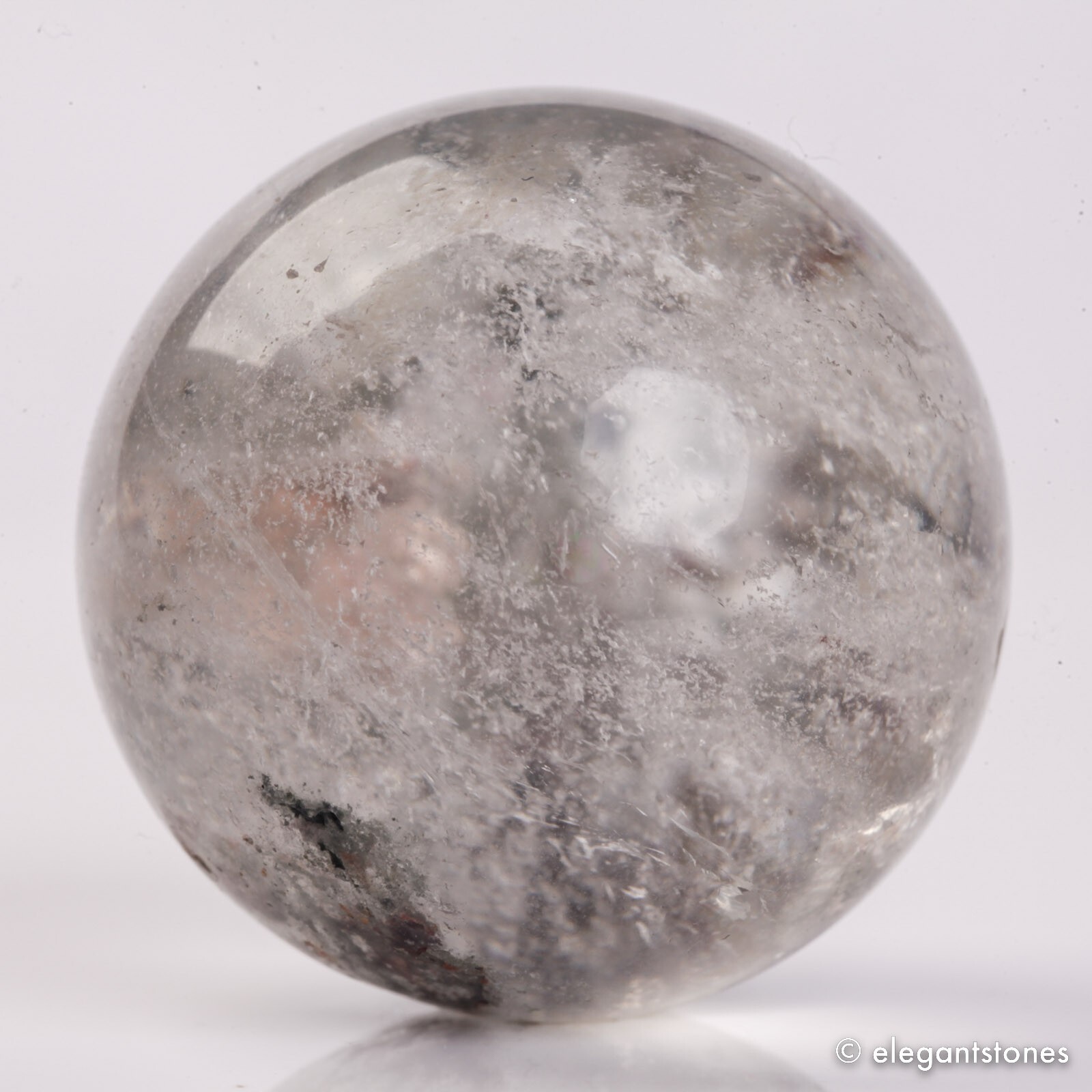 64g36mm Natural Garden/Phantom/Ghost/Lodolite Quartz Crystal Sphere Healing Ball