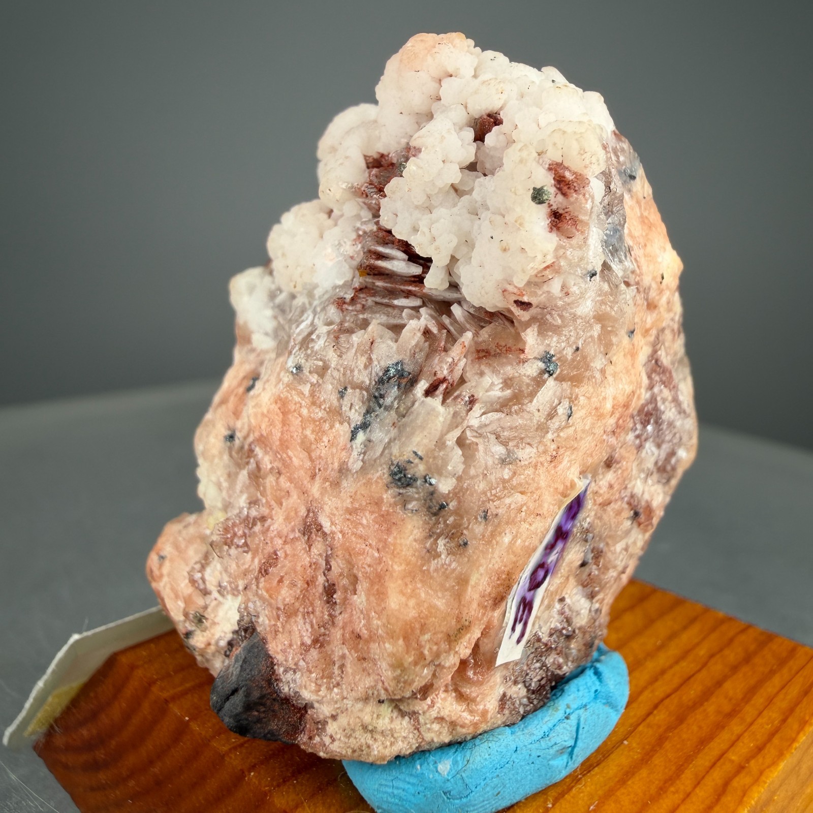 Fine Calcite on Baryte Crystals: Montreal Mine, Iron County, Wisconsin- Classic!